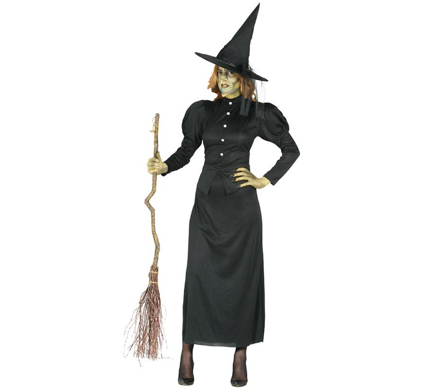 Disfraz para Halloween de Bruja Malvada negro para mujer 