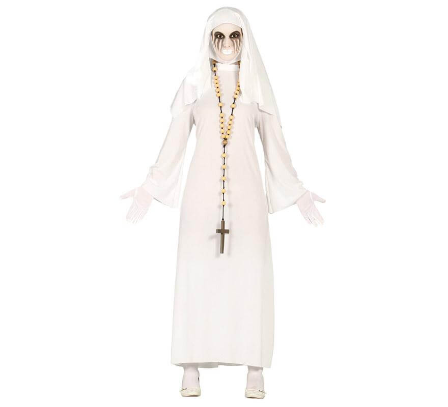 Disfraz de Ghost Monja blanca para mujer en Halloween