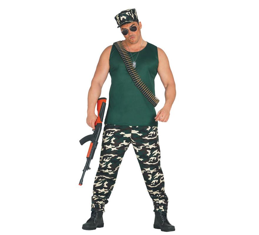 Disfraz de Soldado o Militar de Camuflaje para Hombre