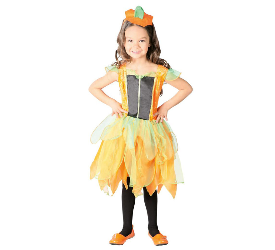Disfraz de Calabacita naranja para niñas