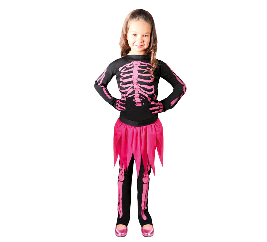 Disfraz de Skeleton rosa para niñas de 10 a 12 años