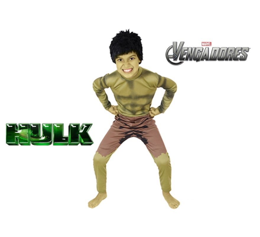 Disfraz de Hulk para niños de 3 a 4 años