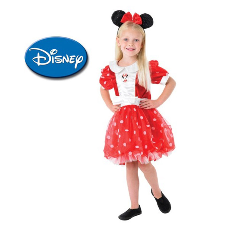 Disfraz de Minnie Mouse roja deluxe niña