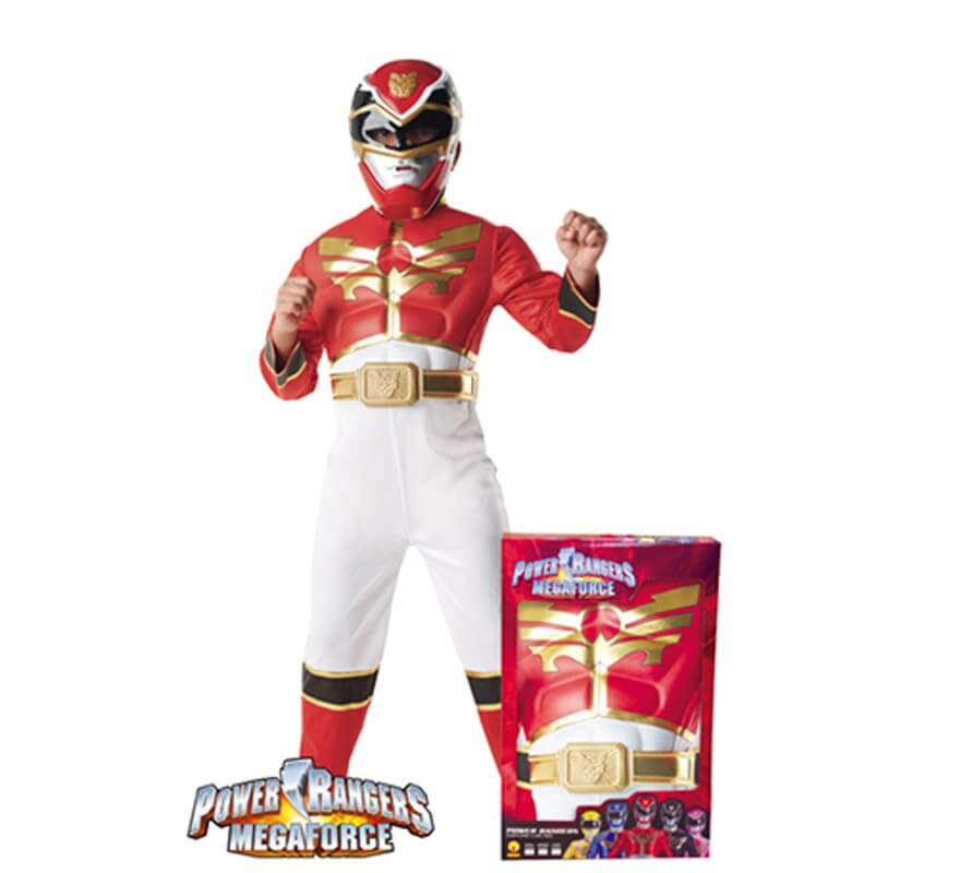 Disfraz de Power Ranger musculoso Rojo Niño