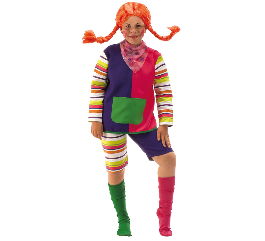 Pipi Longstocking costume for girls 5 to 7 years