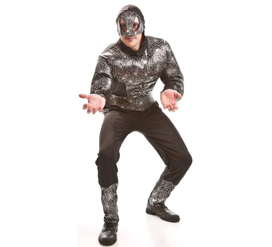 Black Muscle Spider Man Costume for Men