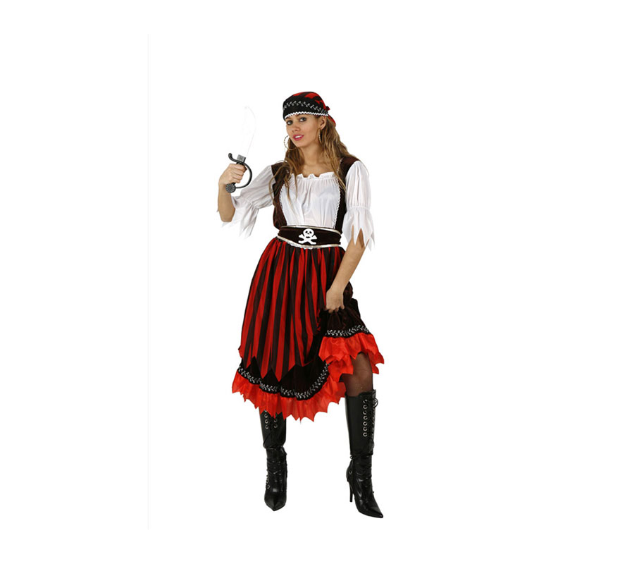 Disfraz Pirata Lentejuelas para mujer Talla M