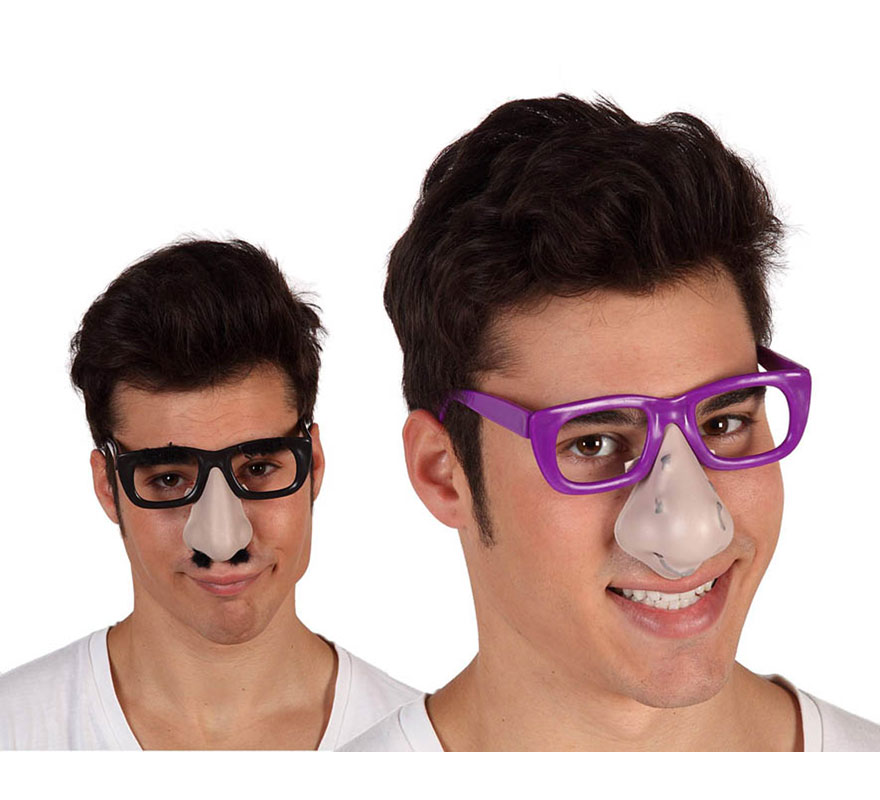 Gafas con nariz 5 modelos surtidos para Halloween