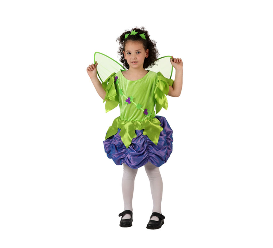 Disfraz de Ninfa del Bosque para niñas de 7-9 años