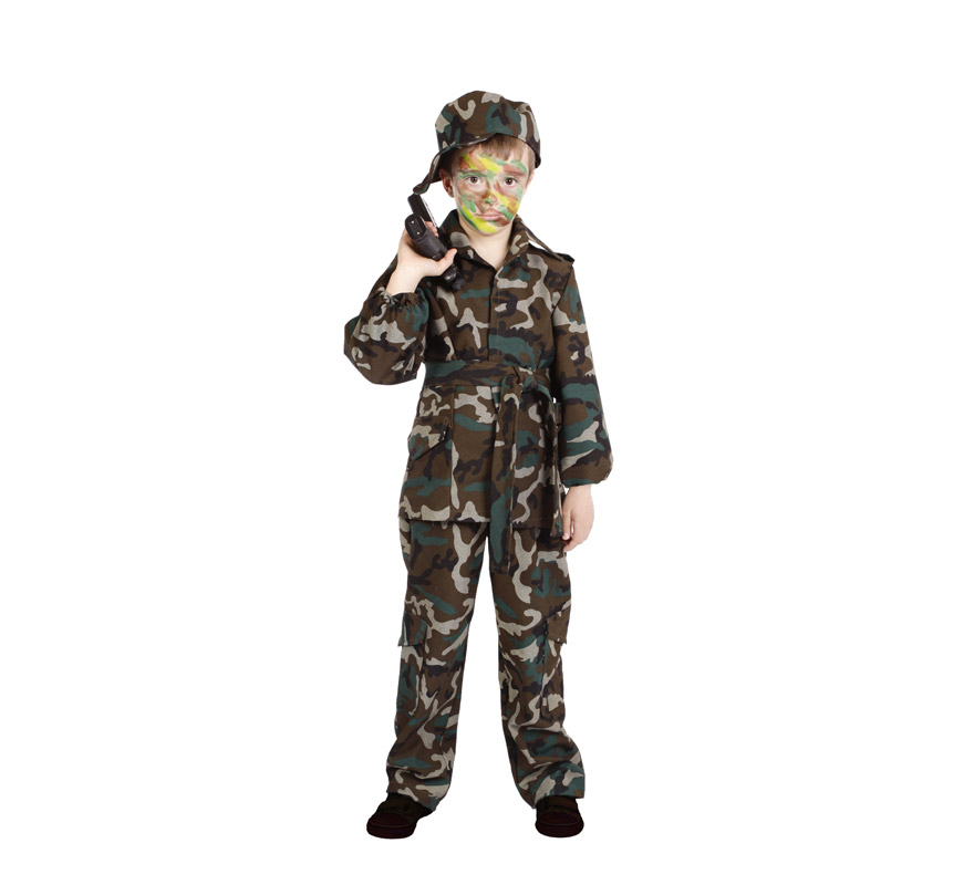 Disfraz militar camuflaje niño