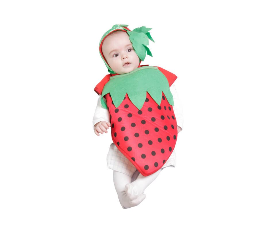 Déguisement bébé, fraise avec chapeau 1-3 ans - Déguiz-Fêtes