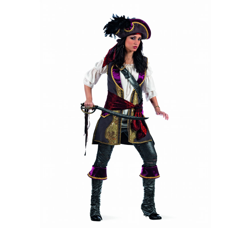 Disfraz Pirata Corsaria Cosette Deluxa para mujer