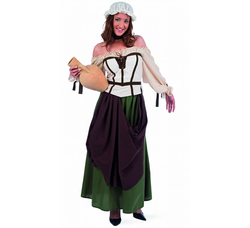 Disfraz de Tabernera Medieval Azalea para mujer
