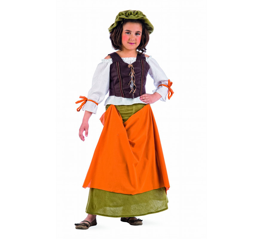 asignación Susceptibles a Fatídico Disfraz de Tabernera Medieval Agnes para niña