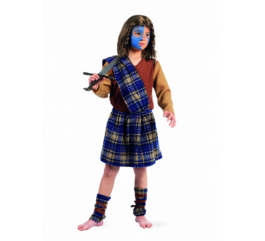 Disfraz Escocés Guerrero Deluxe para niño