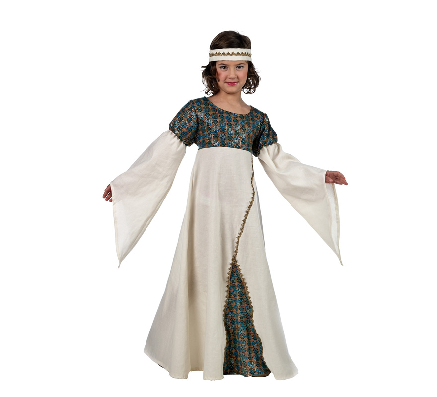 Disfraz de Dama Medieval Estela para Niña