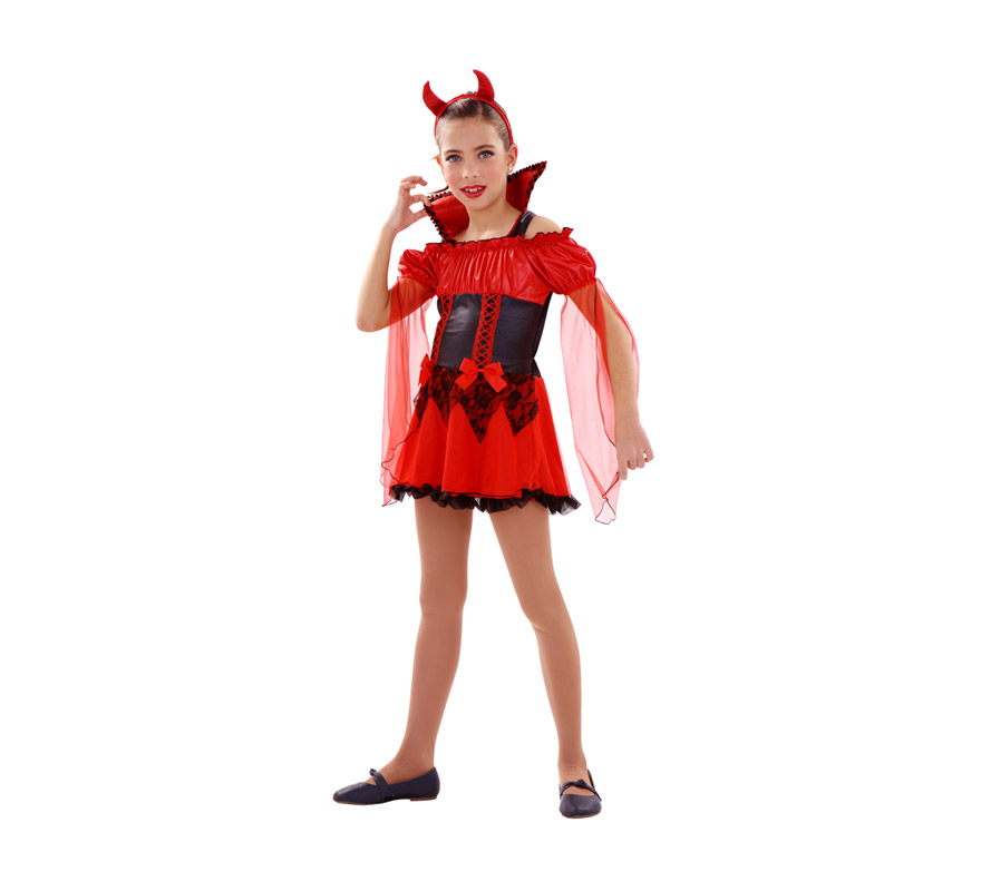 Disfraz de Demonia roja para niñas