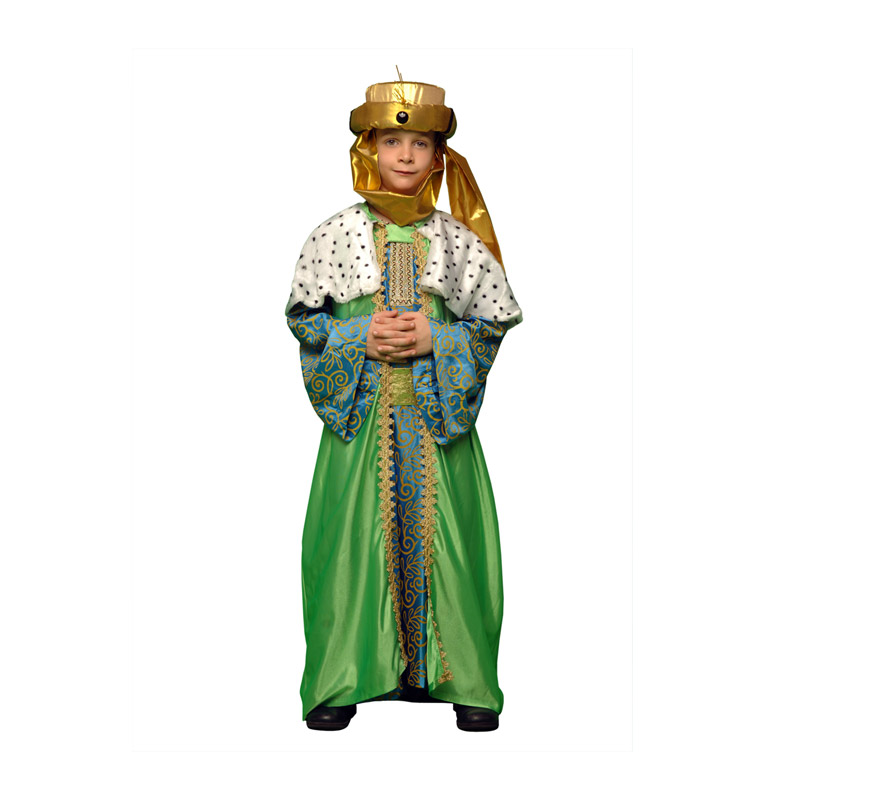 Disfraz de Rey Mago Verde para niños
