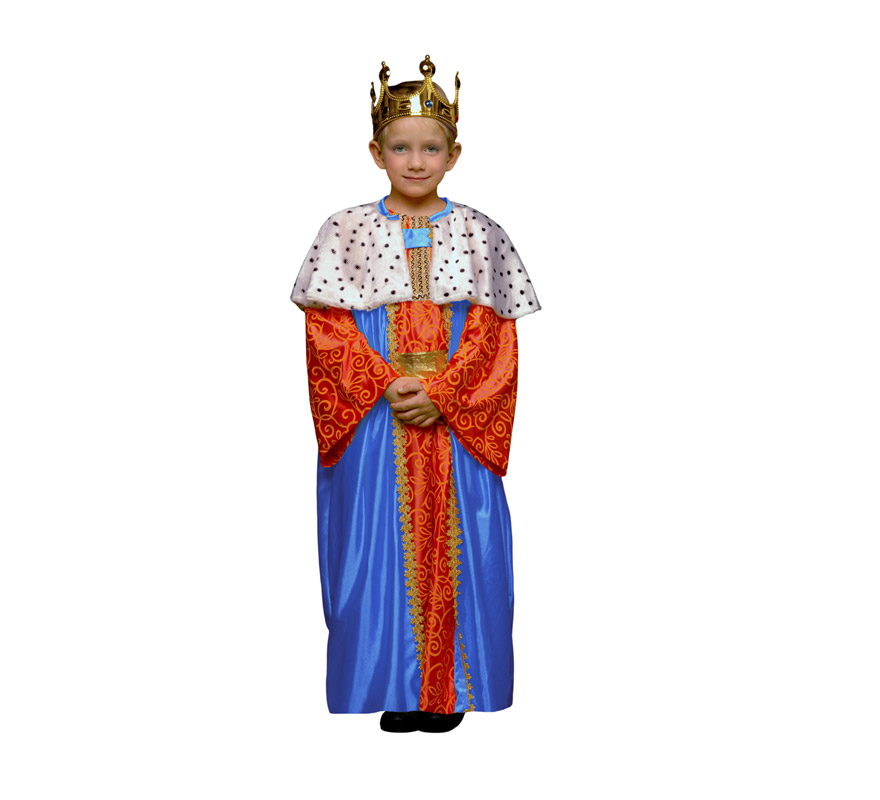 Disfraz de Rey Mago Azul para niños