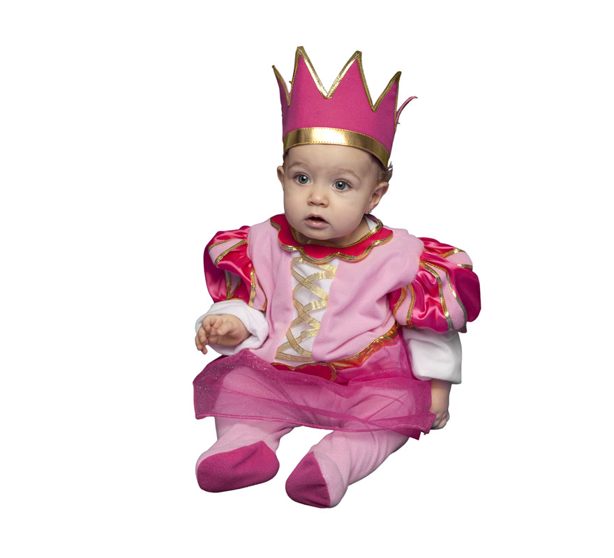 Disfraz de Princesa Rosa para bebés de 6 a 12 meses