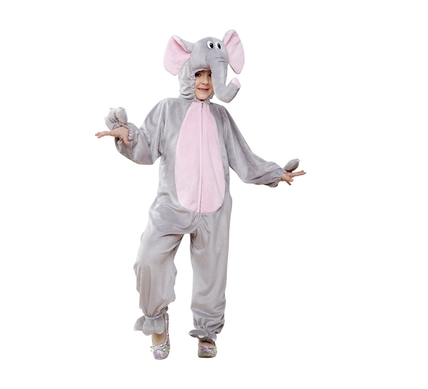 Disfraz de Elefante gris y rosa para niños