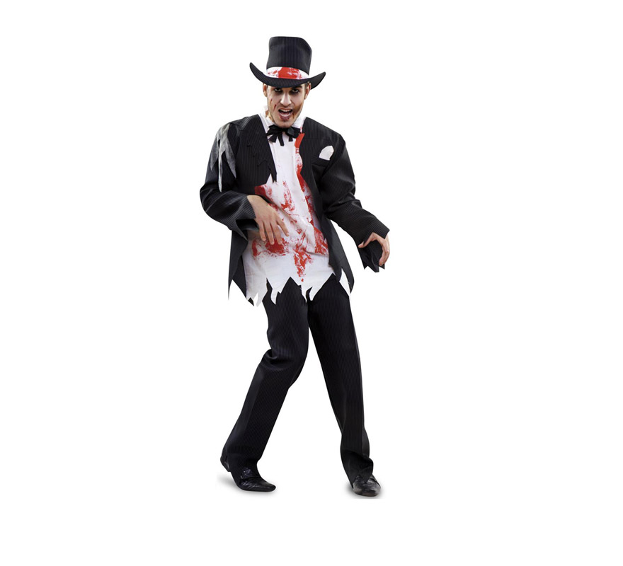 Disfraz de Gentleman Zombie para hombre talla M-L