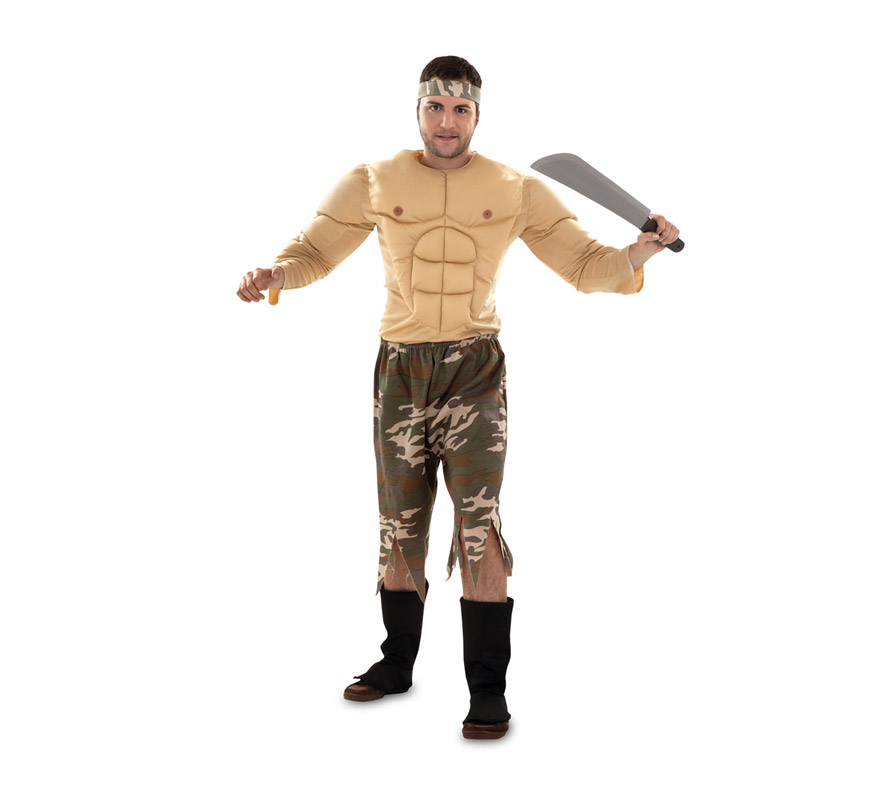 Disfraz de Soldado Rambo talla M-L para hombre