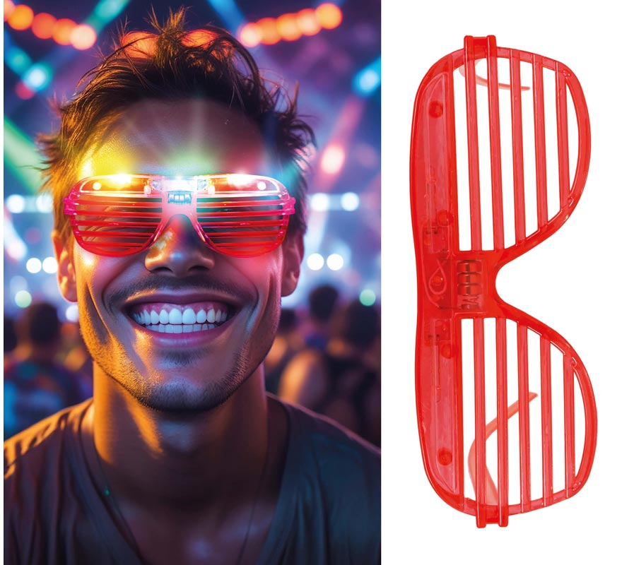 Gafas a rayas con Led