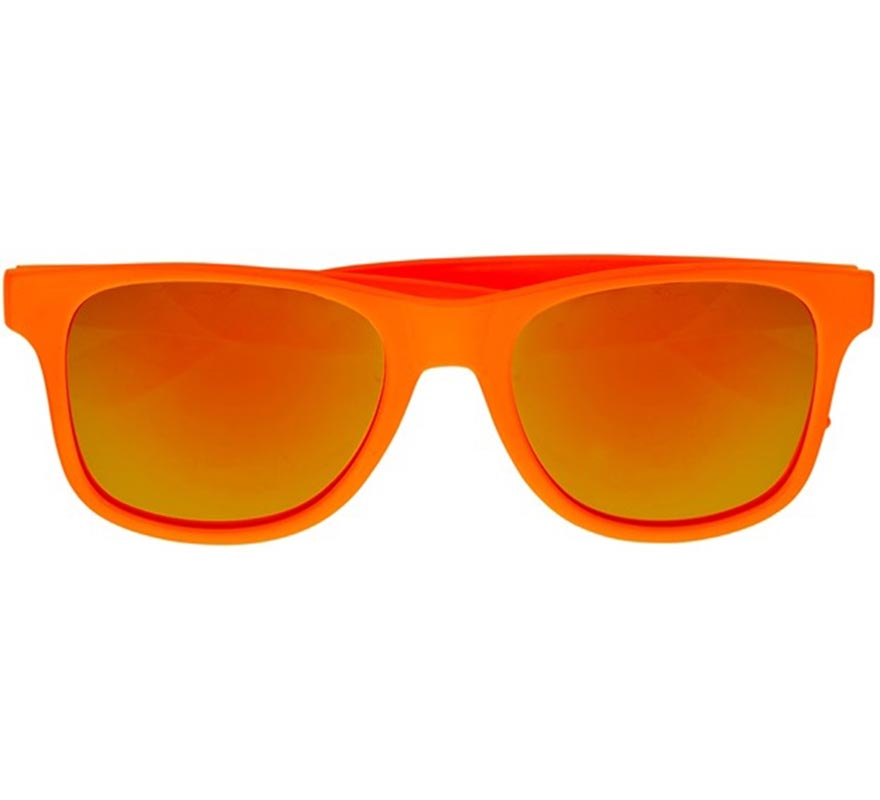 Óculos neon dos anos 80 com lentes multicoloridas