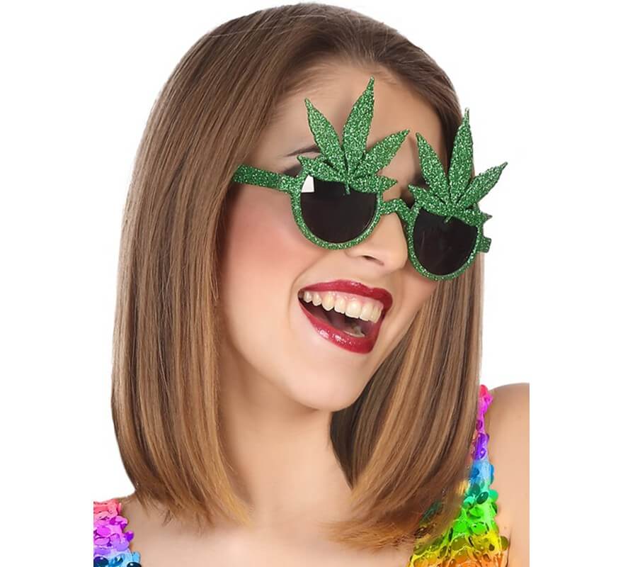 Atosa Gafas con Hojas de Marihuana 