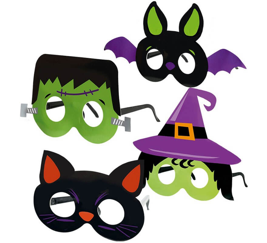 Occhiali In Cartone Di Halloween Per Bambini In Modelli Assortiti