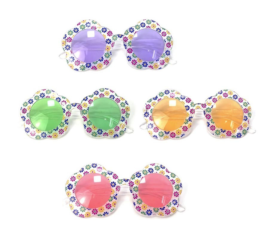 Flower glasses dots assorted colors