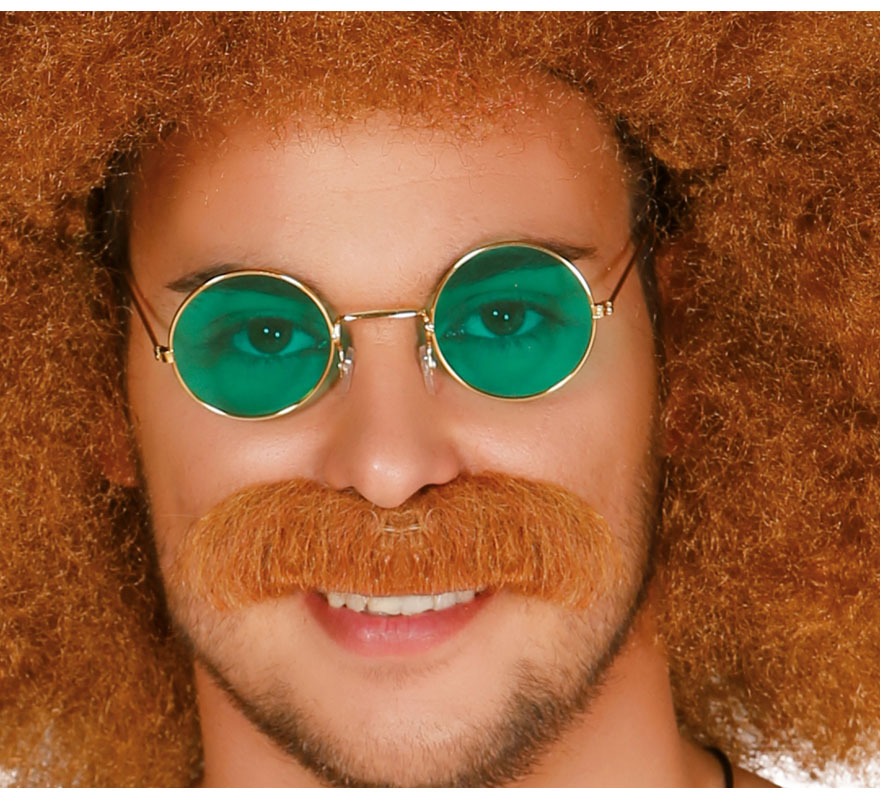 Óculos circulares Hippie em várias cores para adultos