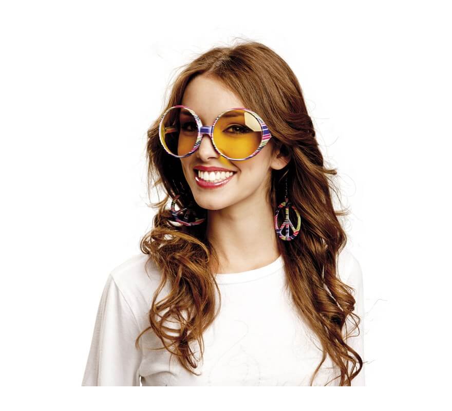 Gafas de Hippie con Pendientes 