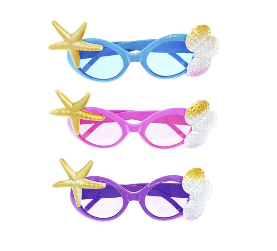 Navy star and shell glasses assorted colors