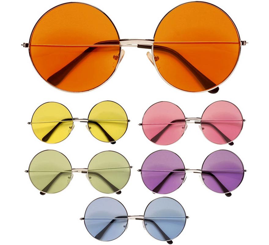 Óculos hippie anos 70 em cores sortidas