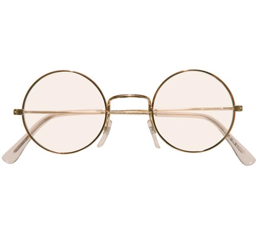 Gafas Redondas Doradas con Cristales