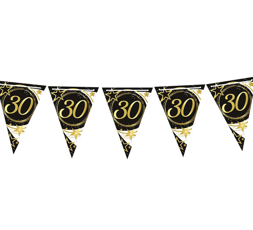 30 Years Birthday and Anniversaries Paper Pennant 300 cm 19X27 cm