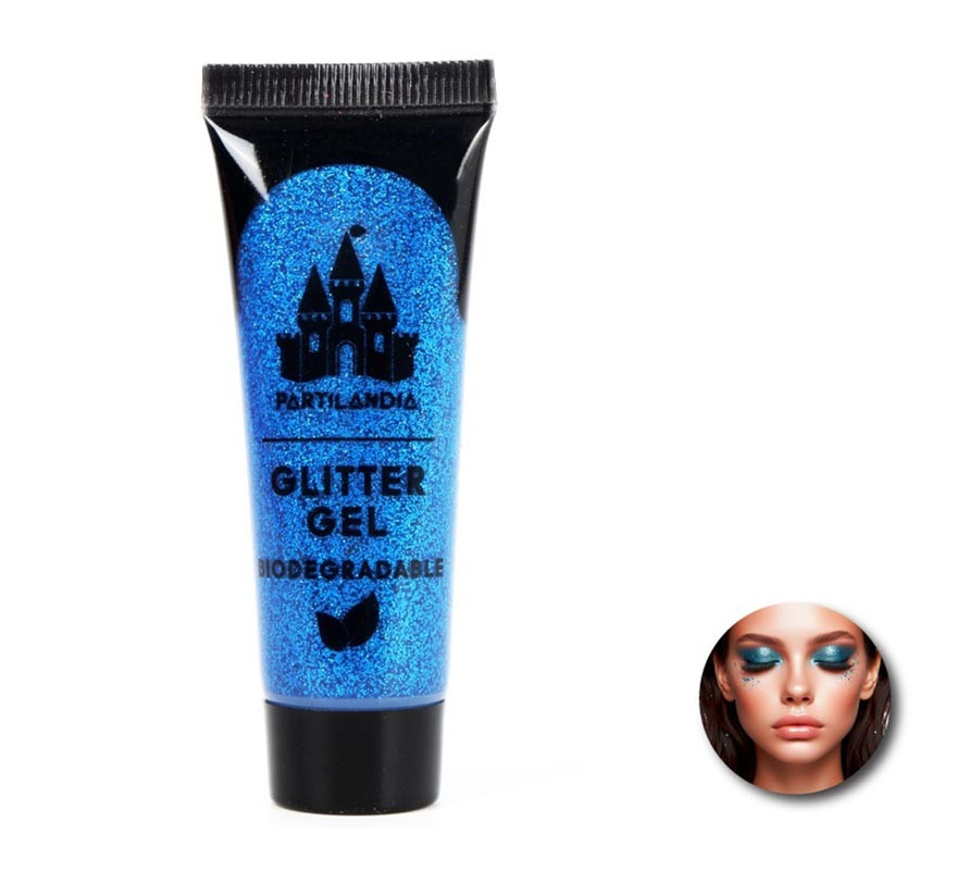 Blue Biodegradable Glitter Gel 3x8 cm