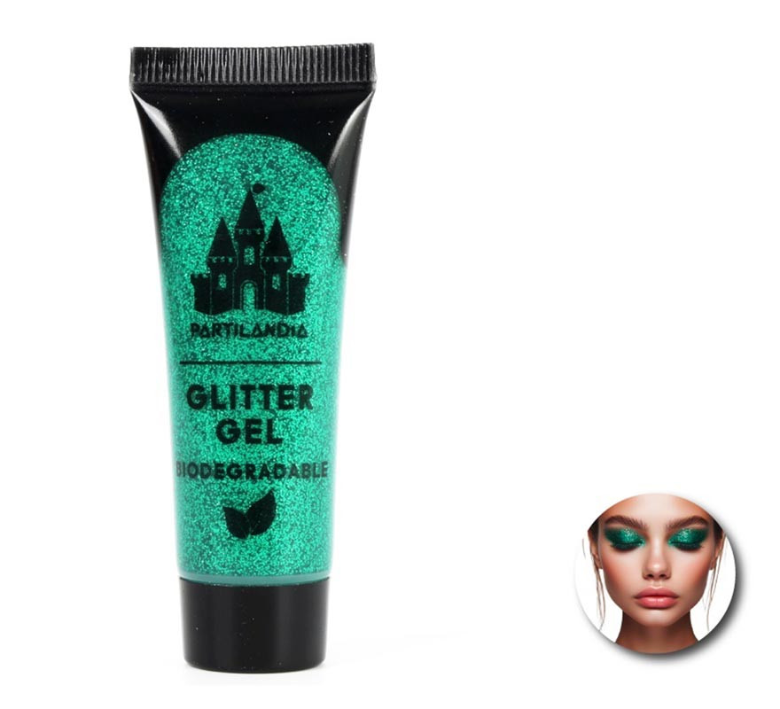 Green Biodegradable Glitter Gel 3x8 cm