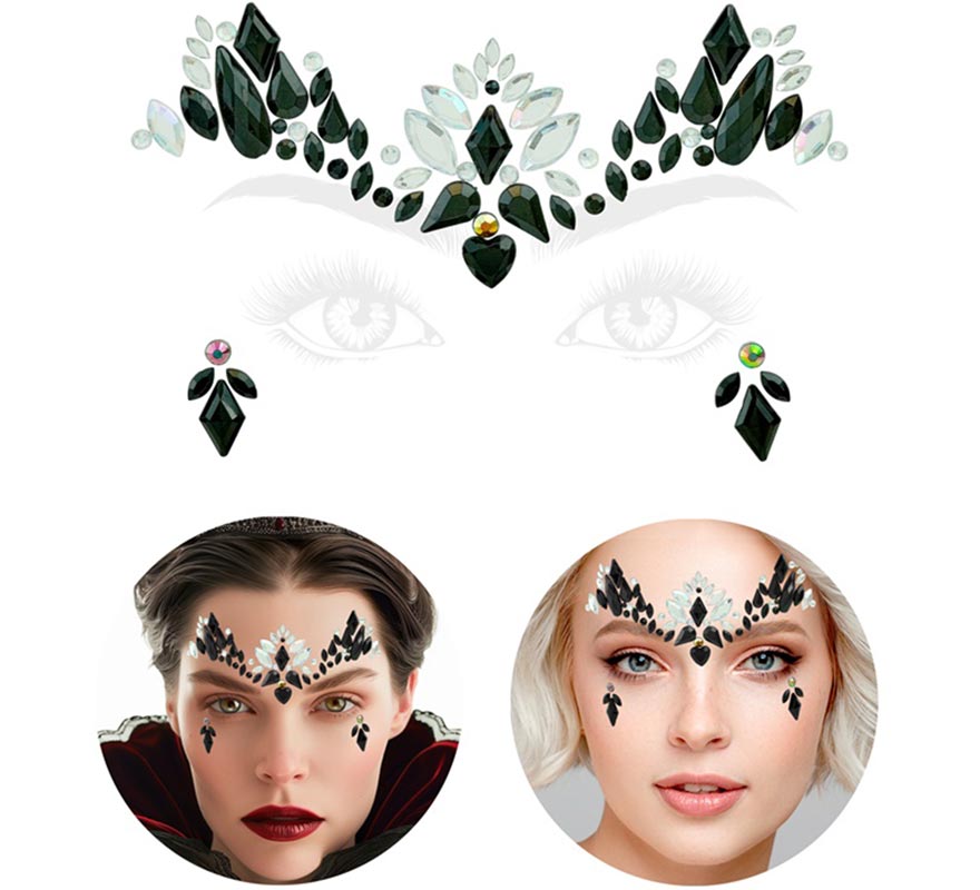 Gemas Faciales Adhesivas de Reina Oscura