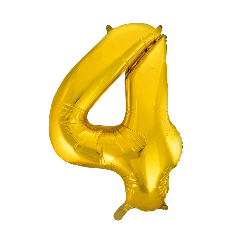 Palloncino foil numero 4 oro