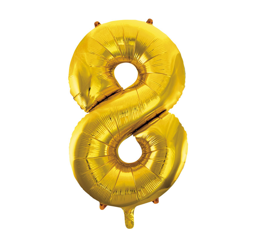 Palloncino foil numero 8 oro