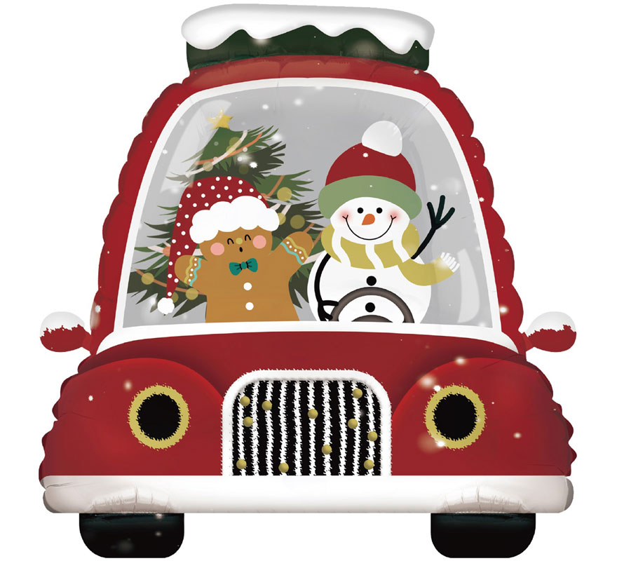 Globo Foil Coche Navideño 55x54 cm