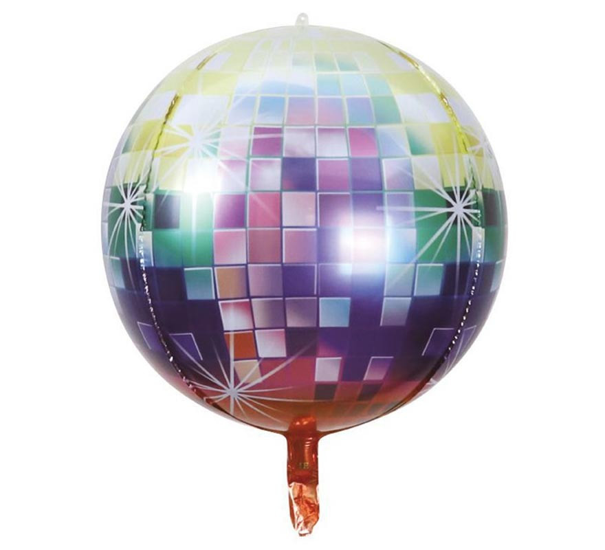 55cm Multicolor Disco Ball Foil Balloon