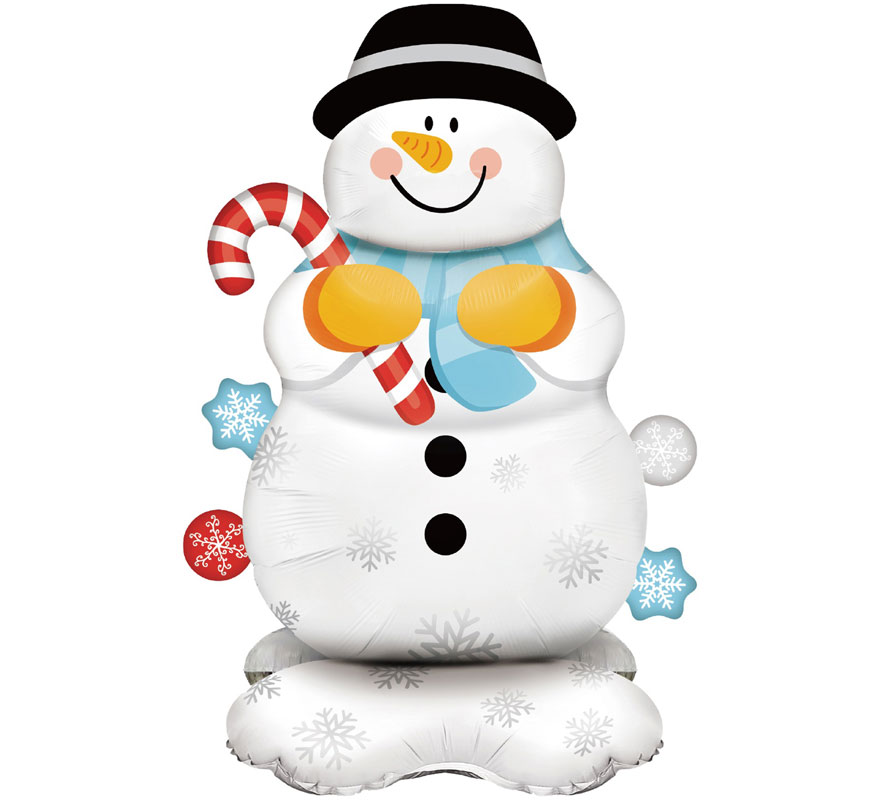 Globo Foil Muñeco de Nieve Base 100x158 cm