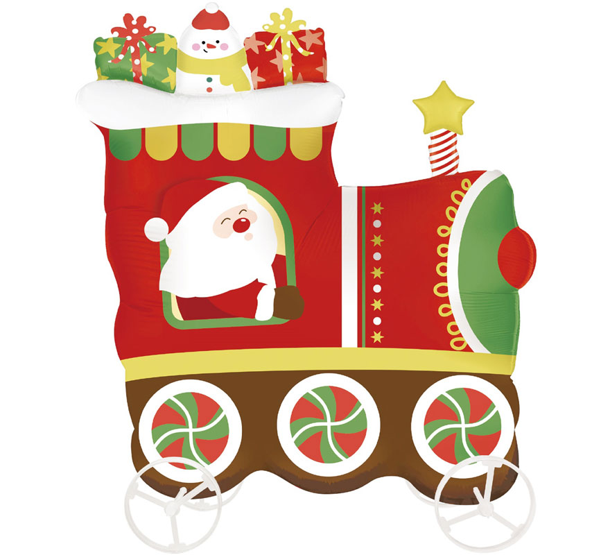 Globo Foil Tren Navideño 86x79,5 cm