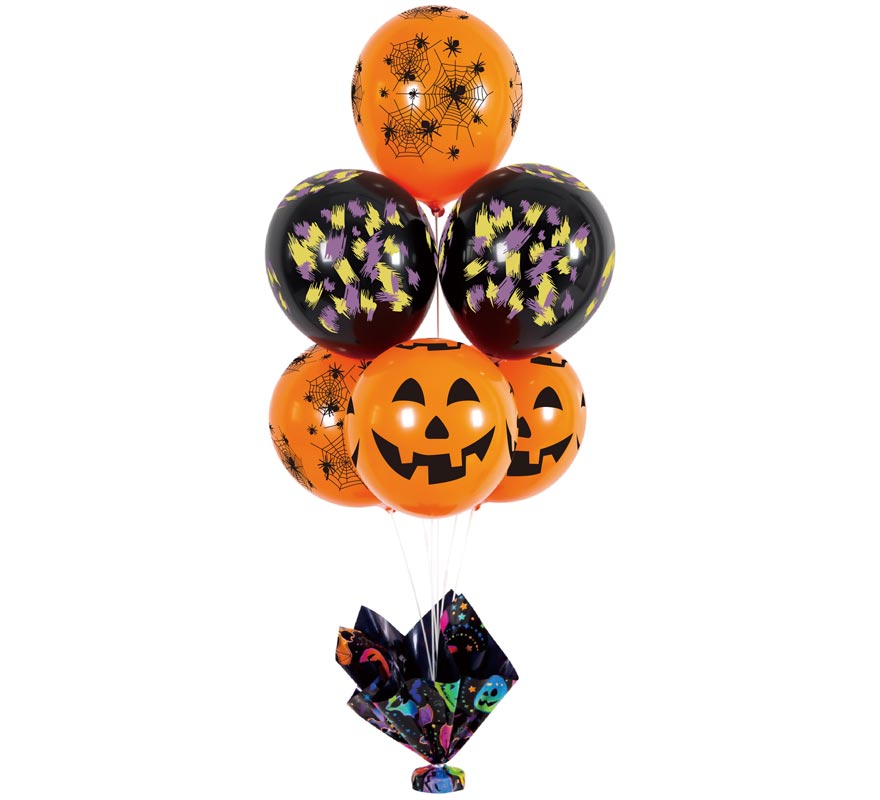 Halloween Balloons with Stand, 7 Pieces