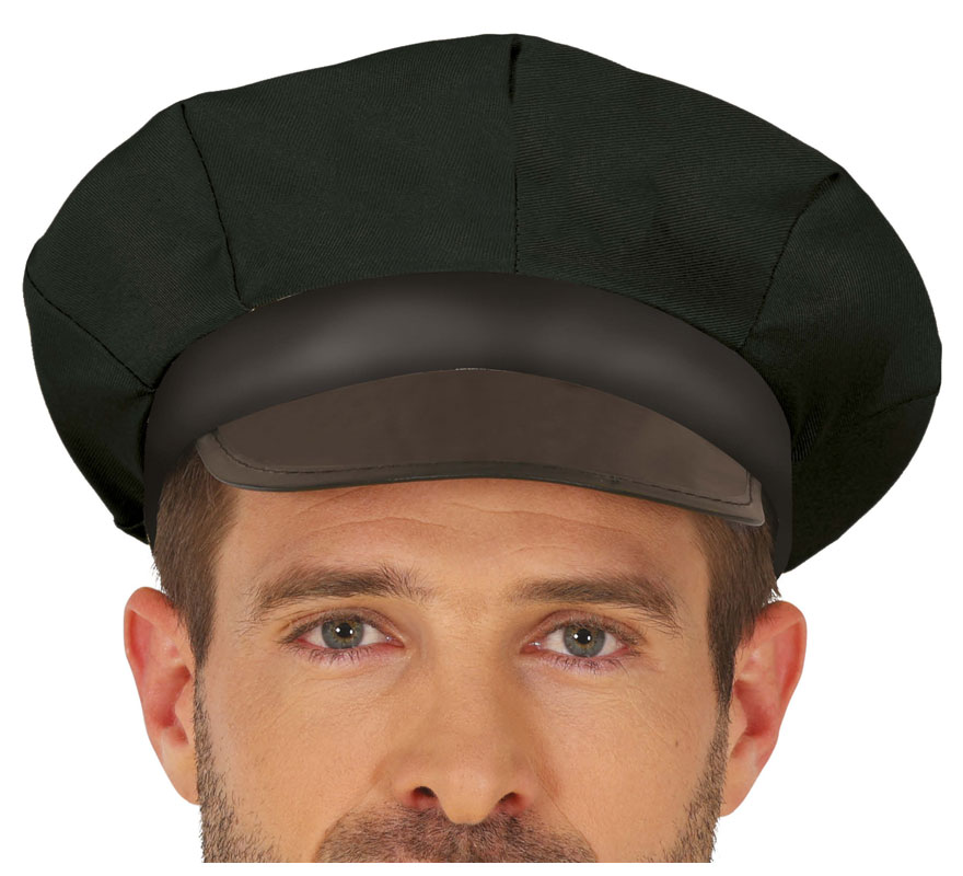 Adult black driver cap