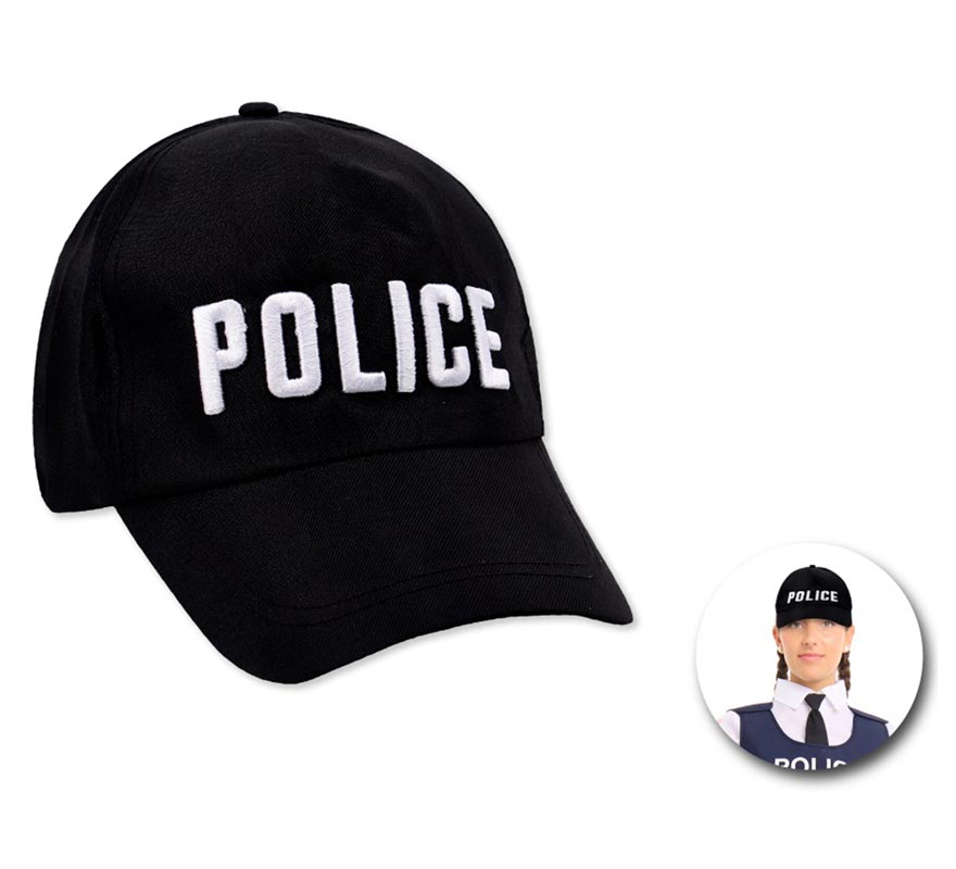 Classic black Police cap